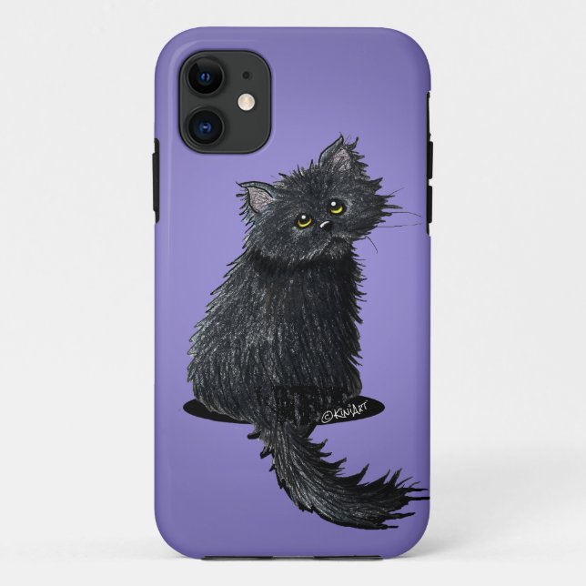 KiniArt Black Persian Cat Case-Mate iPhone Hülle (Rückseite)