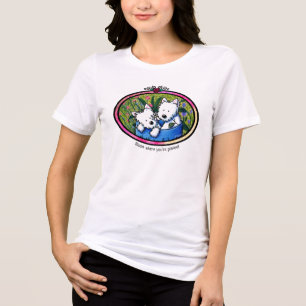 KiniArt Blumenwesties Tri-Blend Shirt