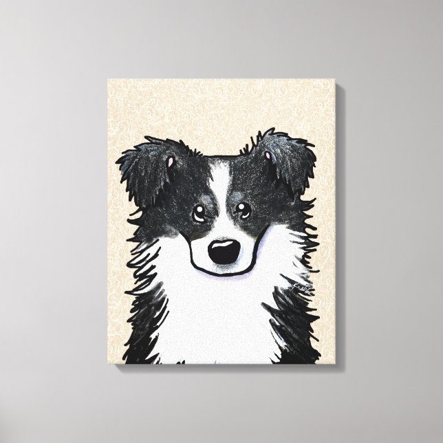 KiniArt Border Collie Canvas Print Leinwanddruck (Vorderseite)