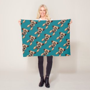 KiniArt Border Terrier Fleecedecke
