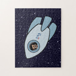 KiniArt Border Terrier Rocket Dog Jigsaw Puzzle