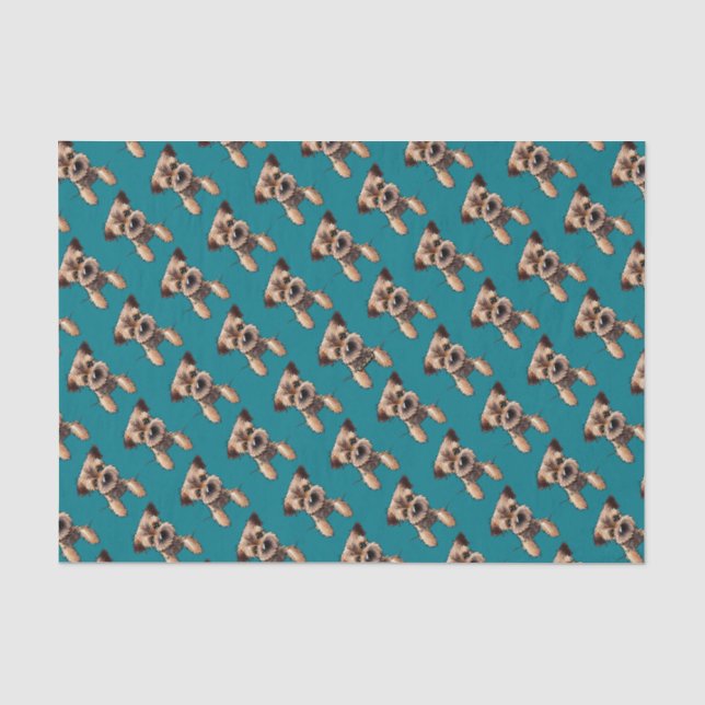 KiniArt Border Terrier Seidenpapier (Vorderseite)