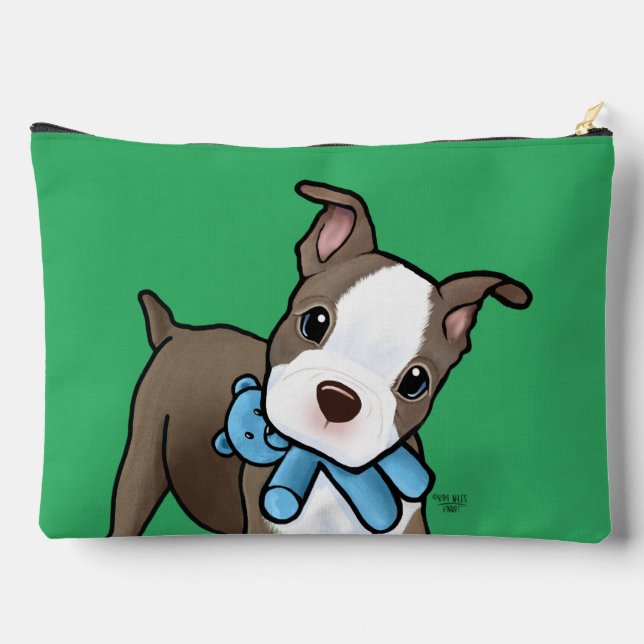 KiniArt Boston Terrier Zubehörtasche (Rückseite)