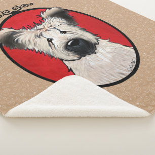 KiniArt Briard Sherpa Blanket Sherpadecke