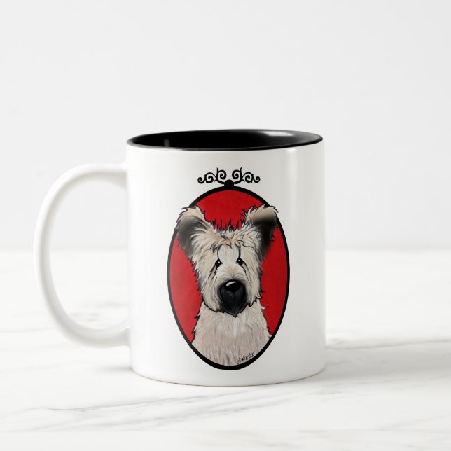 KiniArt Briard Zwei-Tone-Kaffee-Tasse Zweifarbige Tasse (Links)