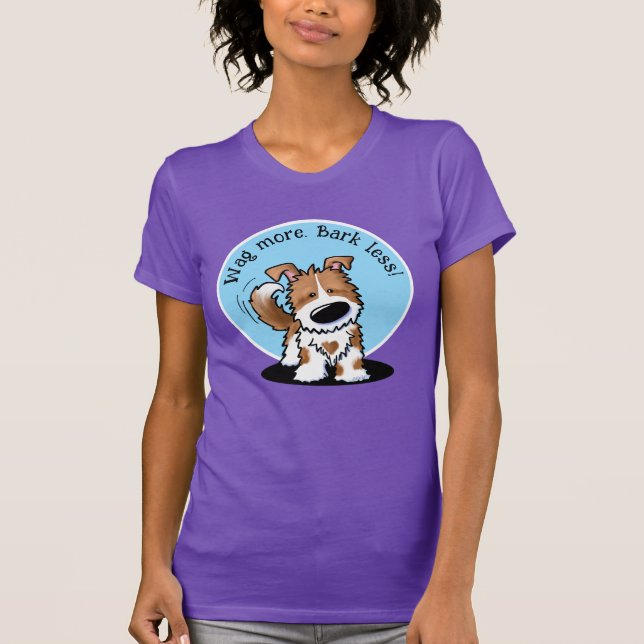 KiniArt Brown White Dog T-Shirt (Vorderseite)