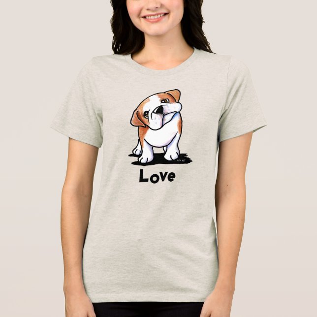 KiniArt Bulldogge Tri-Blend Shirt (Vorderseite)