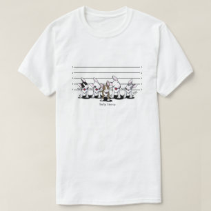 KiniArt Bully Lineup Bull Terrier T - Shirt