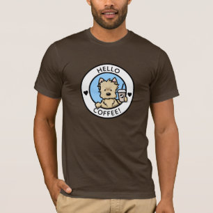 KiniArt Cairn Terrier Kaffee T-Shirt