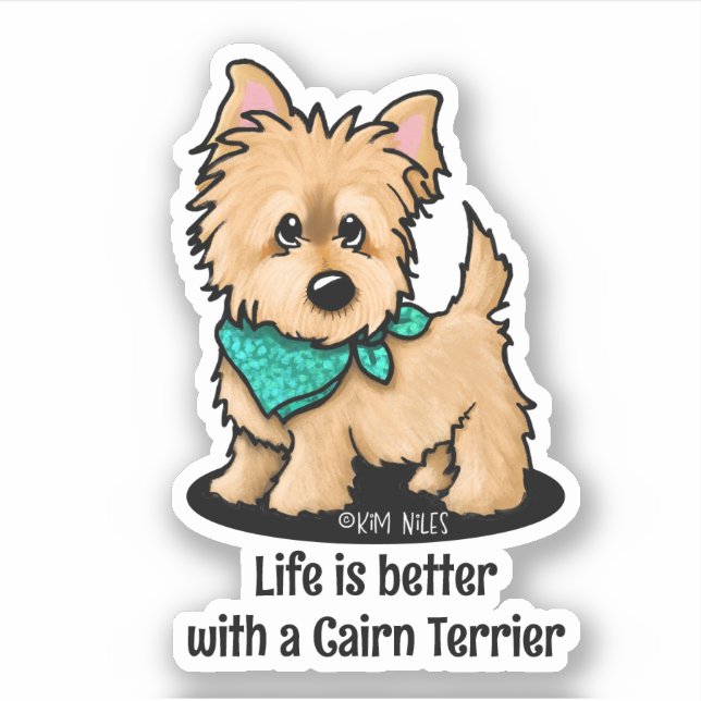 KiniArt Cairn Terrier Sticker (Vorderseite)