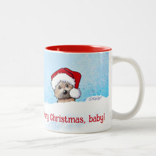 KiniArt Cairn Terrier Weihnachten Zweifarbige Tasse