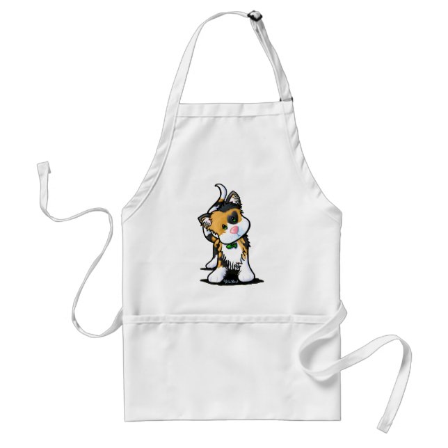 KiniArt Calico Kitten Erwachsene Schürze (Vorne)