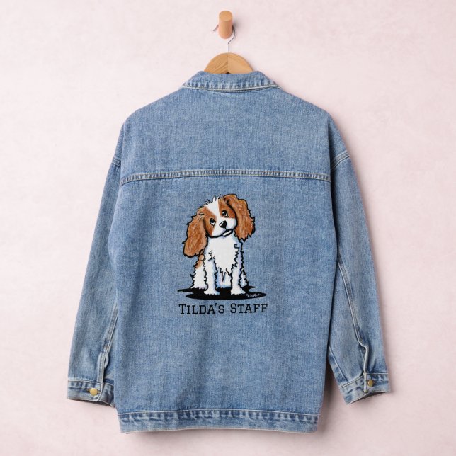 KiniArt Cavalier Spaniel Denim Jacket Jeansjacke (Hangar)