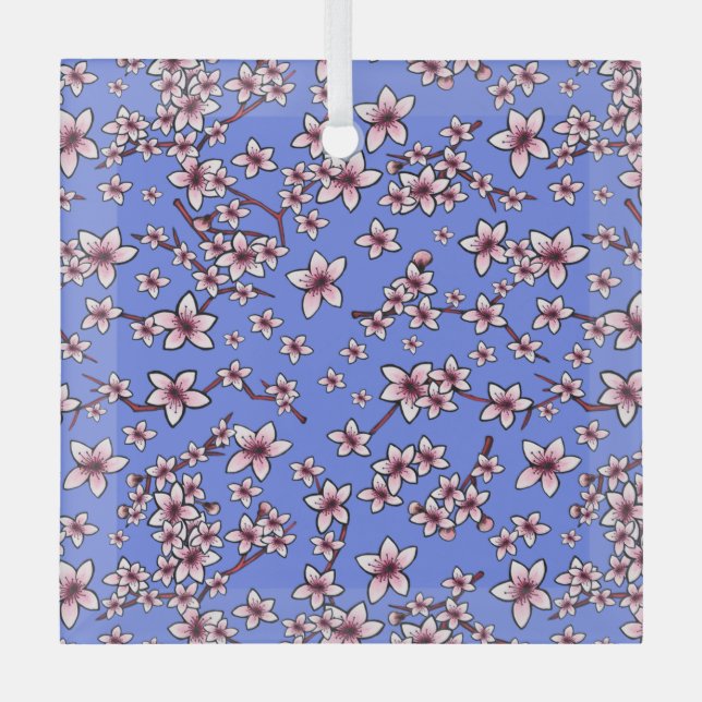 KiniArt Cherry Blüten Ornament Aus Glas (Vorderseite)