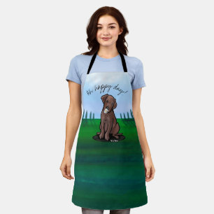KiniArt Chocolate Labrador All-Over Print Schürze