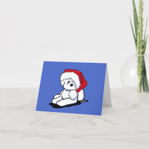 KiniArt Christmas Bichon Frise Dankeskarte
