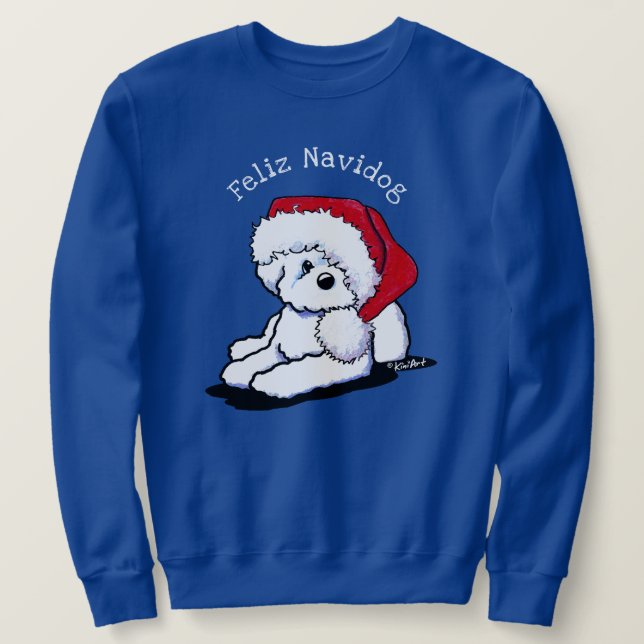 KiniArt Christmas Bichon Frise Sweatshirt (Design vorne)