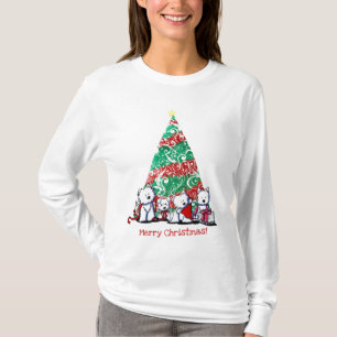KiniArt Christmas Westies T - Shirt