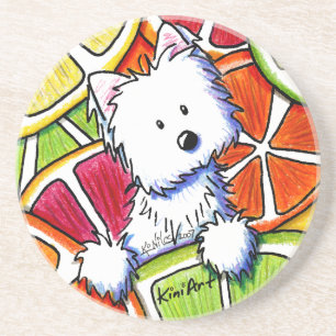 KiniArt Citrus Westie Untersetzer