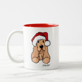KiniArt Cocker Spaniel Weihnachtsfeier Tasse