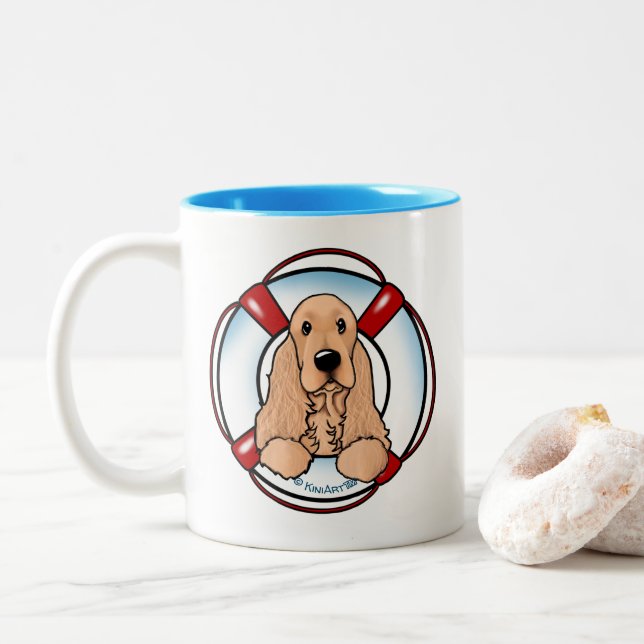 KiniArt Cocker Spanisch Rescue Tasse (Mit Donut)