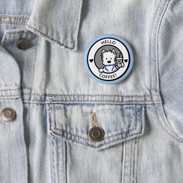 KiniArt Coffee Westie Button (Beispiel)