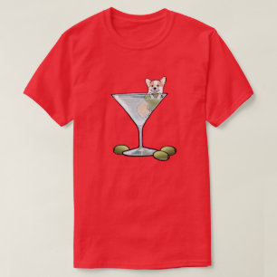 KiniArt Corgi Martini T - Shirt