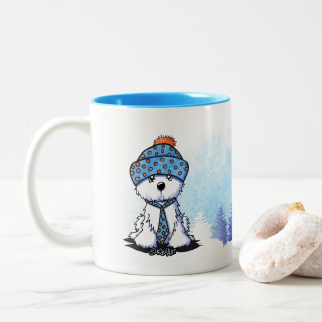 KiniArt Coton de Tulear Winter Tasse (Mit Donut)