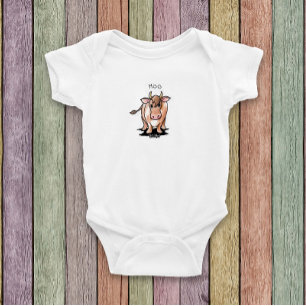 KiniArt Cow Baby Strampler