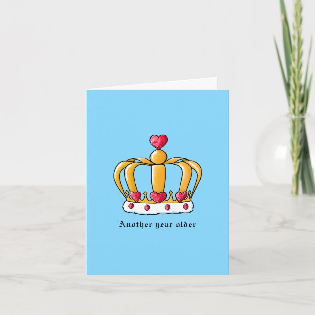 KiniArt Crown Geburtstag Dankeskarte (Vorderseite)