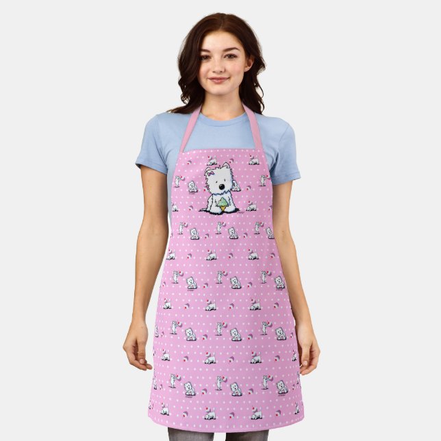 KiniArt Cupcake Westie All-over Print-Schürze Schürze (Getragen)