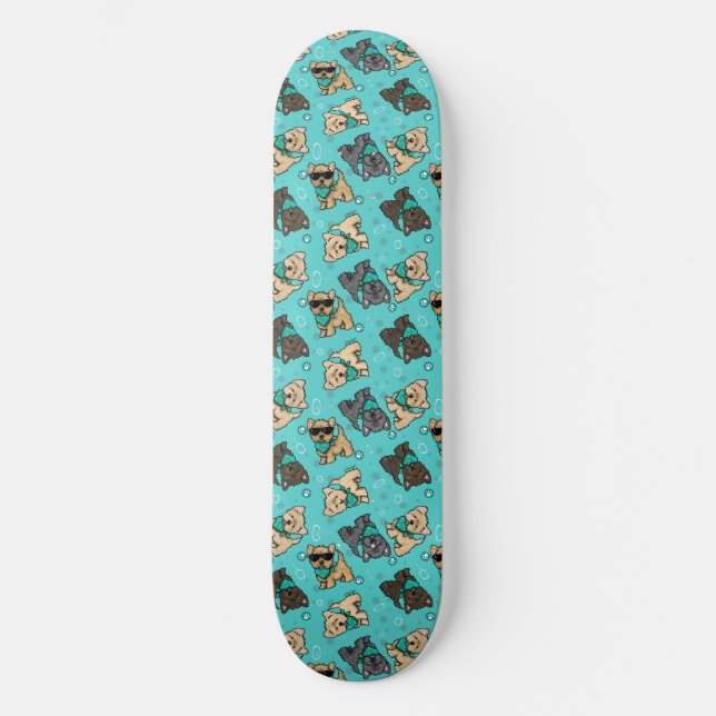 KiniArt Cutieface Cairn Skateboard (Vorderseite)