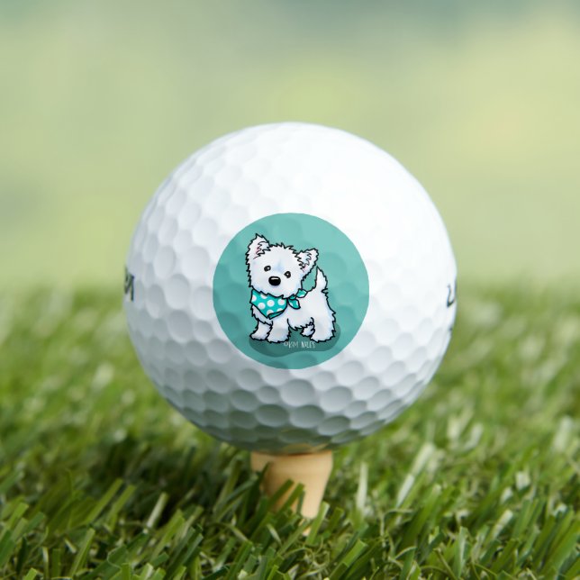 KiniArt Cutieface Westie Terrier Golfball (Insitu T-Shirt)