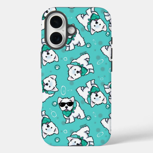 KiniArt Cutieface Westies Case-Mate iPhone Hülle (Rückseite)