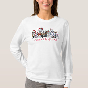 KiniArt Dog Lover Weihnachts-T - Shirt