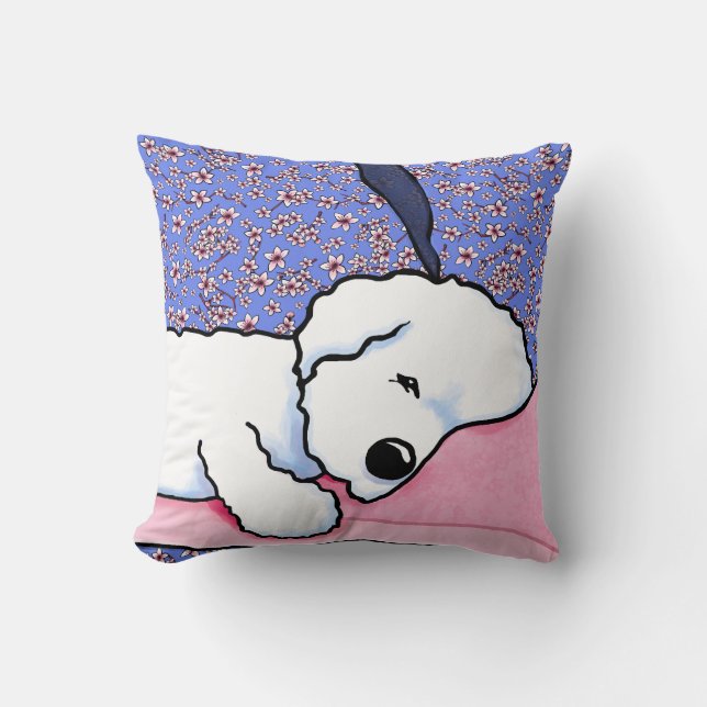 KiniArt Dog Tired Bichon Kissen (Vorderseite)