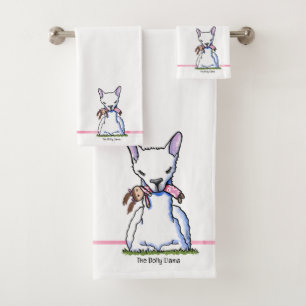KiniArt Dolly Lama Badhandtuch Set