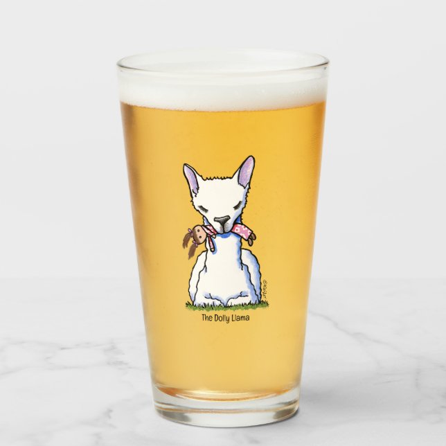 KiniArt Dolly Llama Glas (Vorne (Gefüllt))