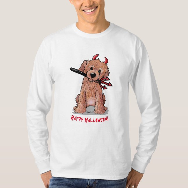 KiniArt Doodle Dog Halloween-T - Shirt (Vorderseite)
