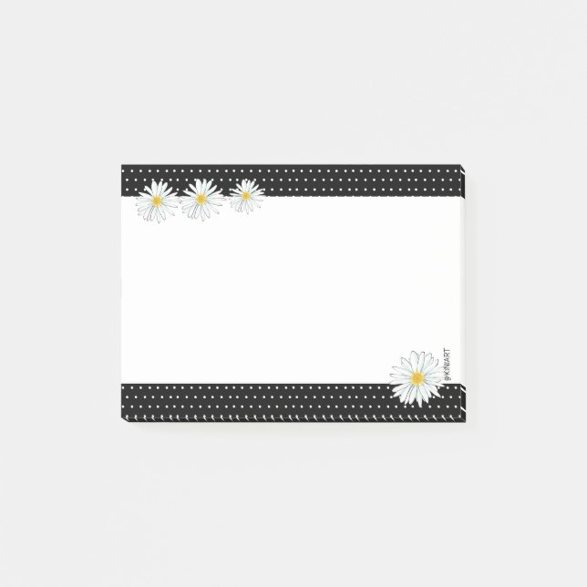 KiniArt Dots und Daisis Post-it Klebezettel (Vorderseite)