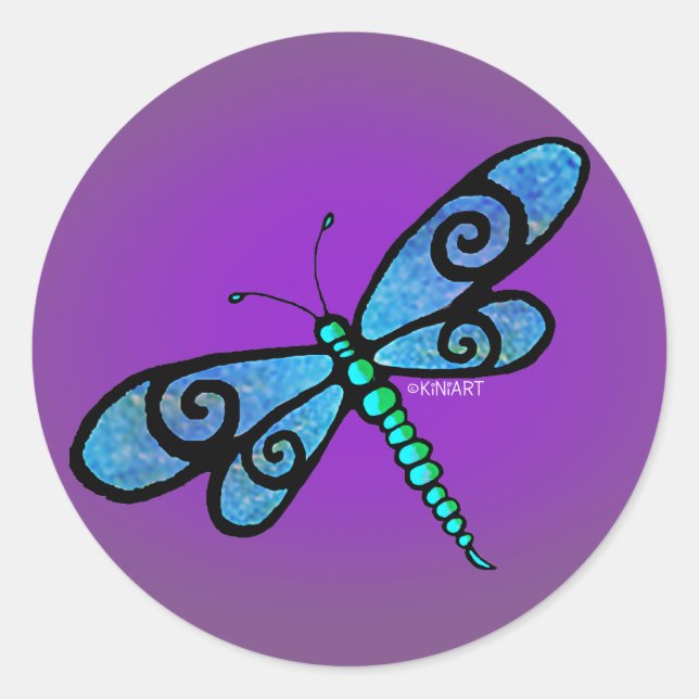 KiniArt Dragonfly Stickers (Vorderseite)