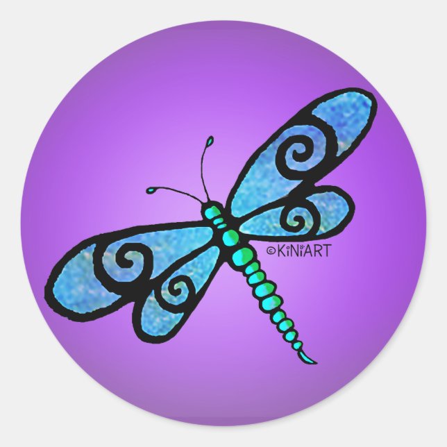 KiniArt Dragonfly Stickers (Vorderseite)