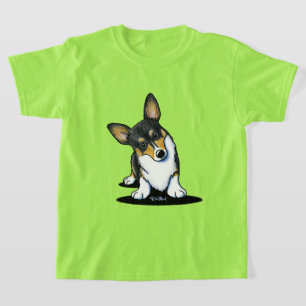 KiniArt Drei Neugieriger Corgi T-Shirt