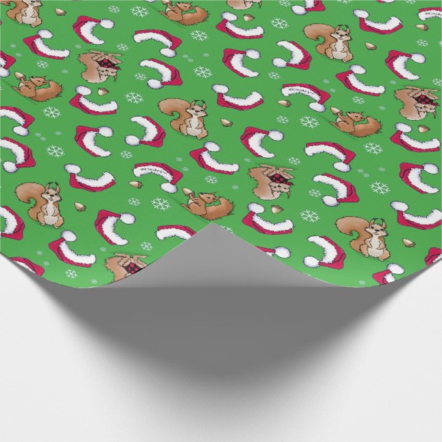 KiniArt Eichhörnchen Weihnachtsgeschenk Geschenkpapier (Ecke)