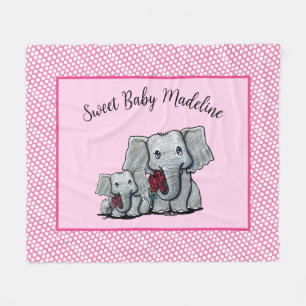 KiniArt Elephant Fleece Blanket