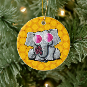 KiniArt Elephant Keramik Ornament