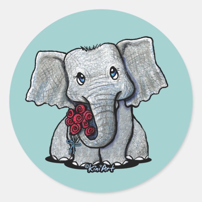 KiniArt Elephant Sticker (Vorderseite)
