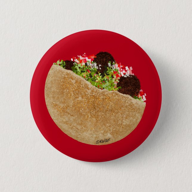 KiniArt Falafel Sandwich Button (Vorderseite)