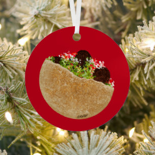 KiniArt Falafel Sandwich Ornament Aus Metall