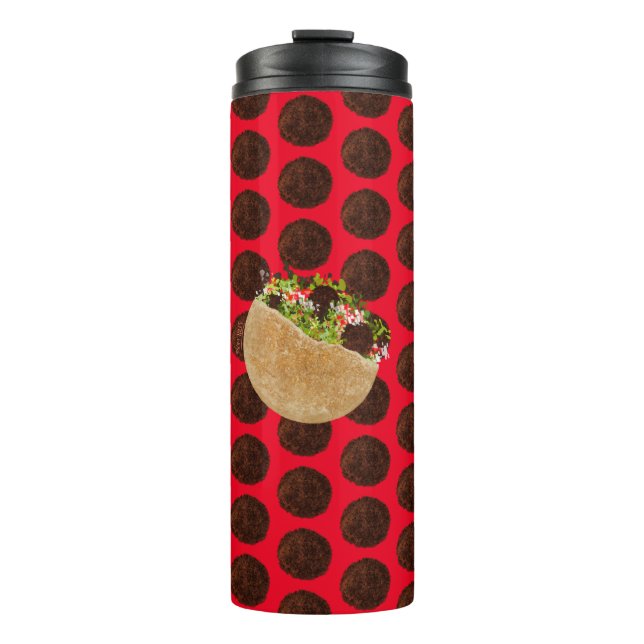 KiniArt Falafel Sandwich Thermosbecher (Vorderseite)